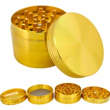 Efotech 50MM-GOLD Grınder 4 Kat Herbal Baharat Öğütücü Parçalayıcı Paslanmaz Çelik Mıknatıslı Gırgır