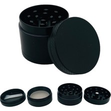 Efotech 40MM-SIYAH Grınder 4 Kat Herbal Baharat Öğütücü Parçalayıcı Paslanmaz Çelik Mıknatıslı Gırgır