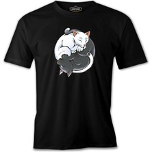 Lord T-Shirt Yin Yan Cats Siyah Erkek Tshirt