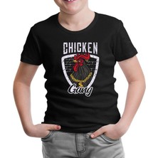 Lord T-Shirt Chicken Gang Siyah Çocuk Tshirt