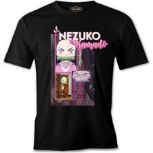 Lord T-Shirt Nezuko Kamado Siyah Erkek Tshirt