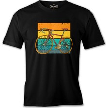 Lord T-Shirt A Racing Bike In Retro Style Siyah Erkek Tshirt