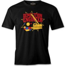 Lord T-Shirt Demoliation Engineer Siyah Erkek Tshirt
