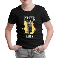 Lord T-Shirt Forever Biker Siyah Çocuk Tshirt