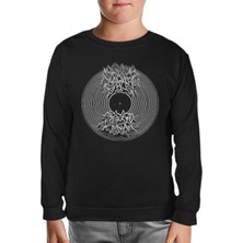 Lord T-Shirt Waves On A Vinyl Siyah Çocuk Sweatshirt