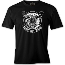 Lord T-Shirt French Bulldog Mama Realistic Siyah Erkek Tshirt