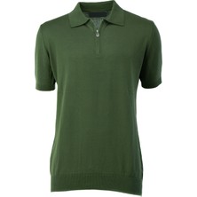 Oppland Erkek Polo Yaka Düz Renk Cepsiz Kısa Kollu Normal Kesim Tam Kalıp Premium Pamuklu Dokuma Ince Triko T-Shirt