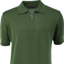 Oppland Erkek Polo Yaka Düz Renk Cepsiz Kısa Kollu Normal Kesim Tam Kalıp Premium Pamuklu Dokuma Ince Triko T-Shirt