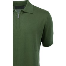 Oppland Erkek Polo Yaka Düz Renk Cepsiz Kısa Kollu Normal Kesim Tam Kalıp Premium Pamuklu Dokuma Ince Triko T-Shirt
