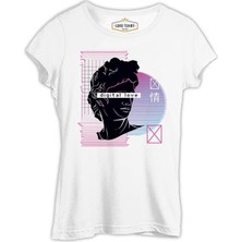 Lord T-Shirt Statue Digital Love Beyaz Kadın Tshirt