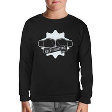 Lord T-Shirt Keep Fighting Boxing Siyah Çocuk Sweatshirt