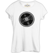 Lord T-Shirt Viking Hammer Logo Beyaz Kadın Tshirt