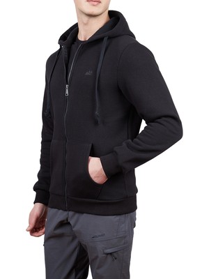 Alpinist Covert Tam Fermuarlı Erkek Sweatshirt Siyah