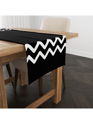 Alban Home Zigzag Temalı Dijital Baskı Runner 22rnr-3