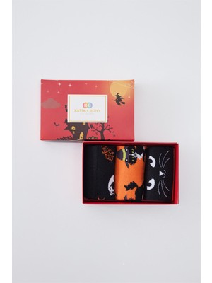 Katia&Bony 3'lü Paket Helloween Kutu Çocuk Soket Çorap Desenli