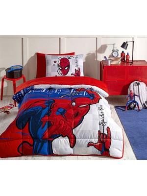 Özdilek Spiderman Blue City Tek Kişilik Disney Lisanslı Lastikli Fitted Çarşaf Çocuk Uyku Seti