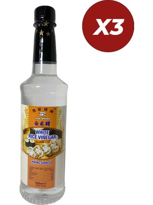 Jade Bridge Beyaz Pirinç Sirkesi (White Rice Vinegar) 700 ml 3 Adet