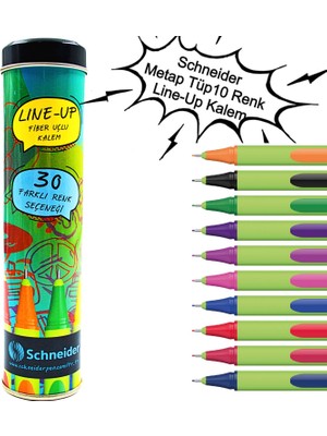 Schneider Metal Tüp Line-Up Fineliner 10LU Kalem Seti