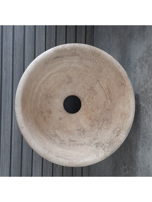 Sammer Traverten Lavabo Oval Kenarlı