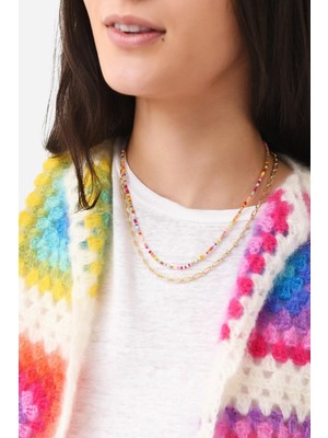 New Obsessions 2'li Geçmeli Zincir Boncuk Kolye