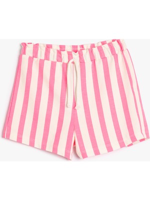 Koton Şort Beli Bağlamalı Pamuklu