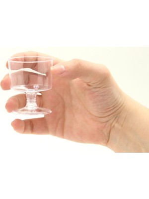 Depposite 6lı Şeffaf Mini Lohusa Şerbeti Kadehi Sade 5.5x4.5 Cm
