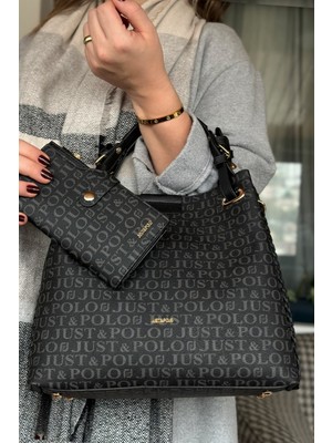 Just Polo Kadın Örgülü 4 Bölmeli Omuz Çantası ve El Çantası GD2180