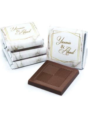 Nin Chocolate Söz ve Nişan Çikolatası Dökme Mermer Baskılı 170 Adet Napoliten Çikolata