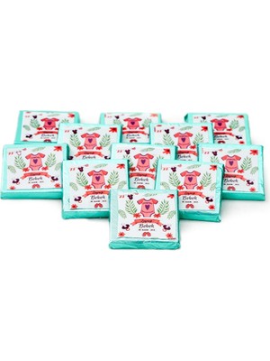 Nin Chocolate Kız Bebek Çikolatası Dökme Bebek Çikolatası Yaldızlı Mavi 170 Adet Madlen