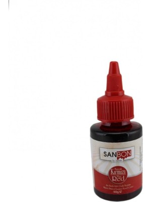 Sanbon Su Bazlı Likit Sıvı Gıda Boyası 60 gr Kırmızı