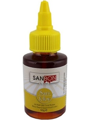 Sanbon Su Bazlı Likit Sıvı Gıda Boyası 60 gr Sarı