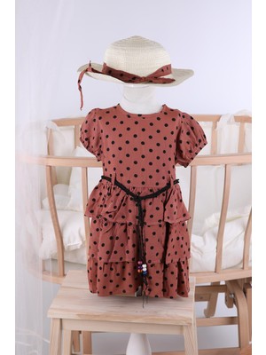 Baby Hola Babyhola Şapkalı Kız Bebek Yazlık Elbise 6541
