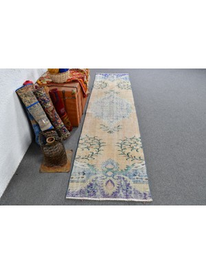 Kayra Export 71X292 cm Yolluk Halı, Antik Halı, Koşucu Halı, Bej Ev Dekoru Halı, Koridor Halı, Nostaljik Halı