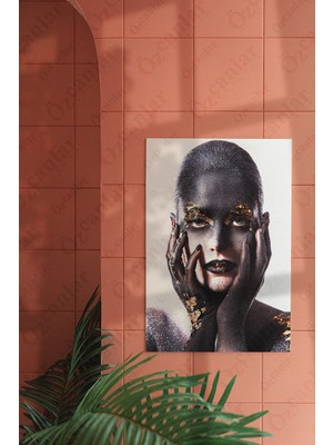 Özcanlar Çerçeve Güzellik Merkezi Kuaför Çerçevesiz Çerçeve Görünümlü 1 Parça Mdf  Duvar Tablo Seti Lazer Kesim