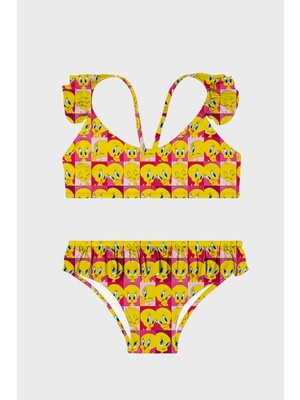 Slipstop Uccello Fırfırlı Kolay Kuruyan Uv Korumalı Bikini Kız Çocuk Bikini SB2311050118
