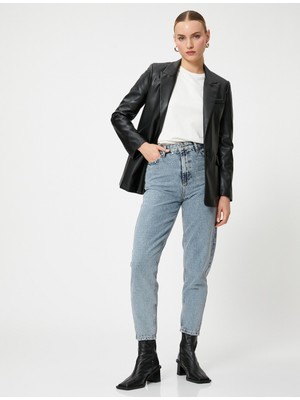 Koton Yüksek Bel Kot Pantolon Crop Paça - Lucy Jean