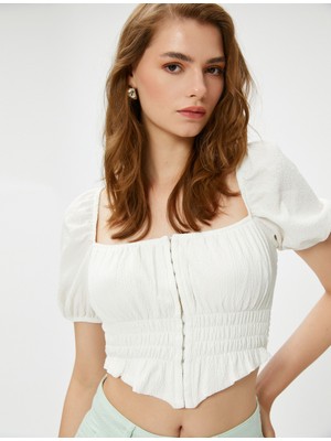 Koton Korseli Gipeli Crop Bluz