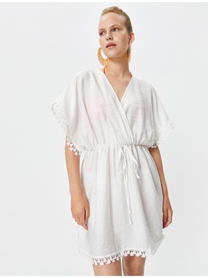 Koton Şahika Ercümen XKoton - Beli Bağlama Detaylı Mini Elbise