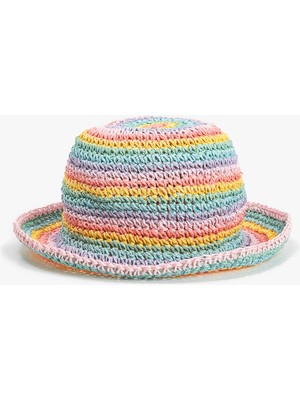Koton Hasır Balıkçı Şapka Çok Renkli