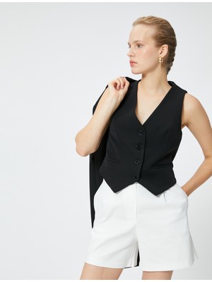 Koton Cepli Şort Yüksek Bel Pamuklu