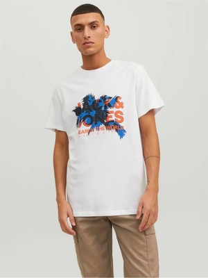 Jack & Jones Logo Baskılı Erkek T-Shirt