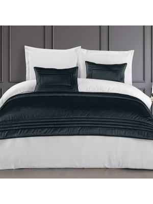 Schafer Home Vals Yatak Şalı Seti-3 Parça-Petrol