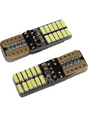 Space T10 LED Ampul 24SMD Canbuslu Mavi 2'li Set 12V / LAAM627-4