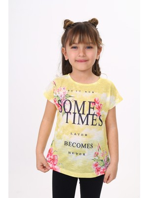 Toontoy Kids Kız Çocuk Sometimes Baskılı Tişört