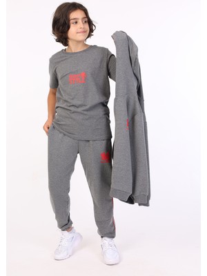 Kids  Erkek Çocuk 3lü Baskılı Eşofman Takım