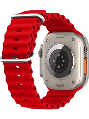 E2M Apple Watch 38-40-41MM Krd-28 Ocean Kırmızı Kordon