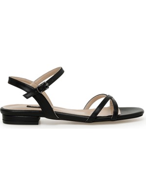 Nine West Alcan 3fx Siyah Kadın Düz Sandalet