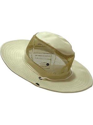 Avix Unisex Yazlık Katlanabilir Fileli Safari Fötr Şapka