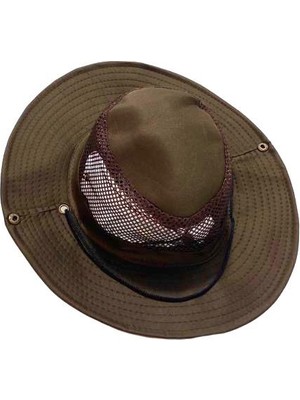 Avix Unisex Yazlık Katlanabilir Fileli Safari Fötr Şapka