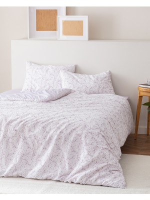 Madame Coco Octave Çift Kişilik Lastikli Ranforce Baskılı Nevresim Takımı - Mor